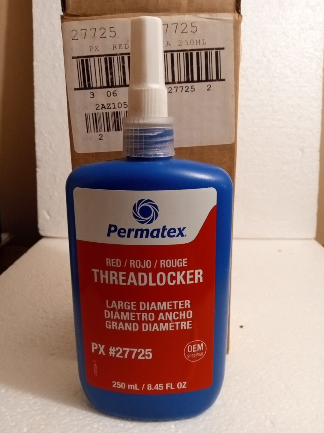 Permatex 27725 Large Diameter Threadlocker Red – 1EA #