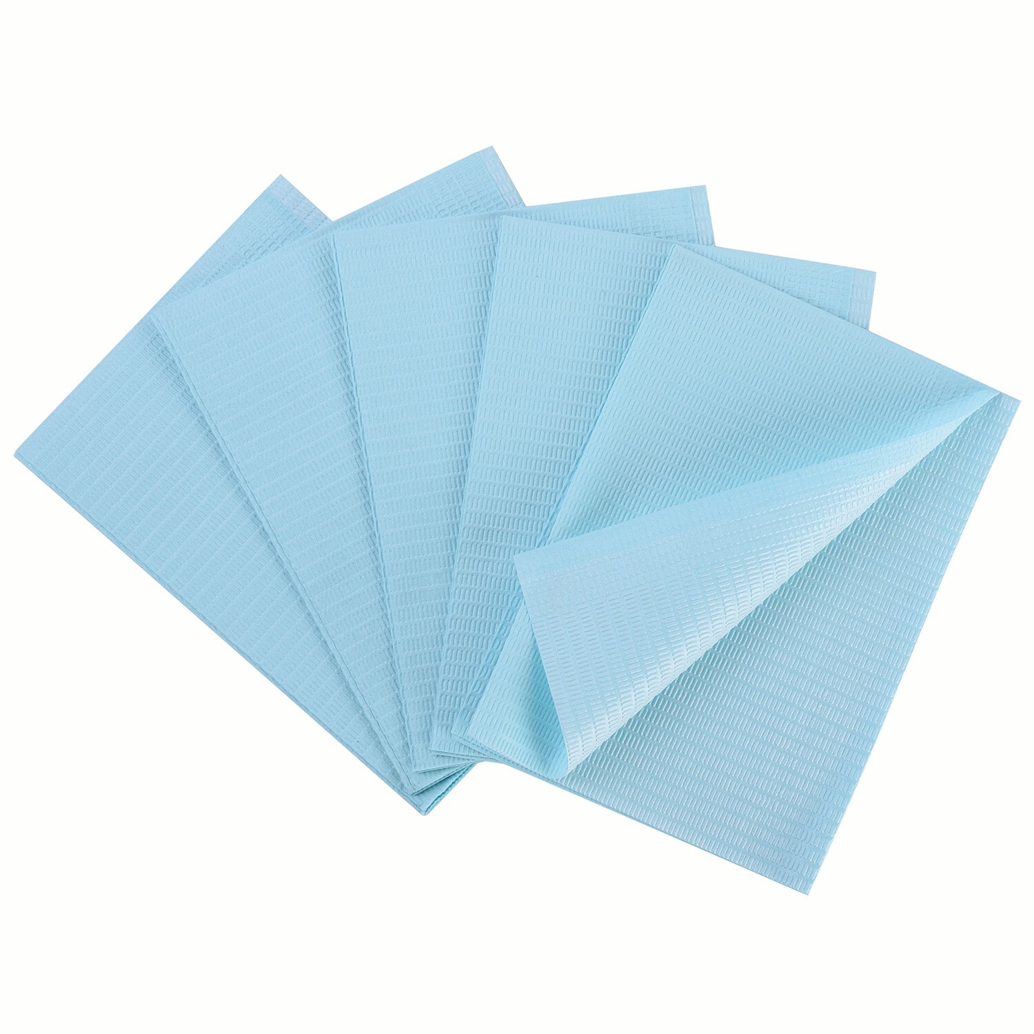 500pcs(4 Bags) 13″x18″ Blue Disposable Dental Bibs,Waterproof Resistant Napkin