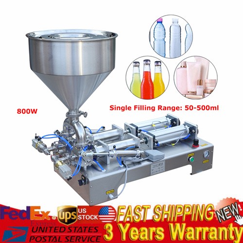 Double Heads Paste Liquid Filling Machine Pneumatic Sauce Cream Piston Filler