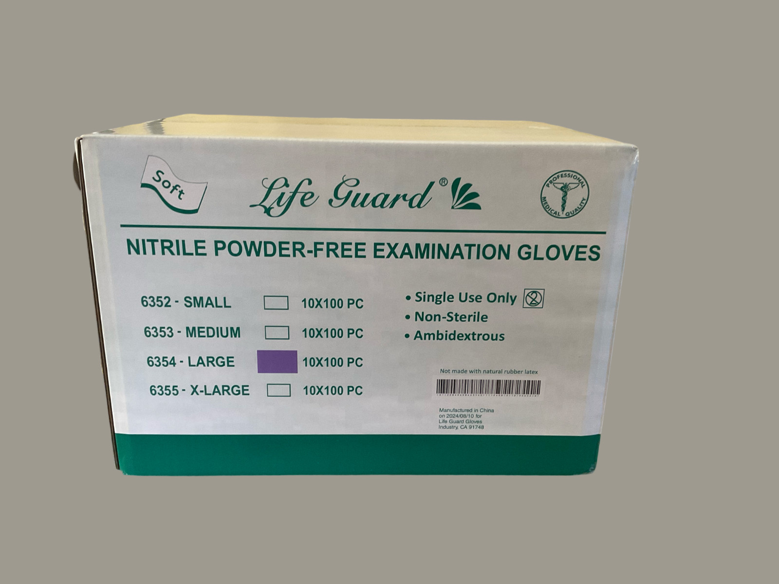 LIFE GUARD NITRILE GLOVES BLUE LARGE 100/BX 10BX/CS