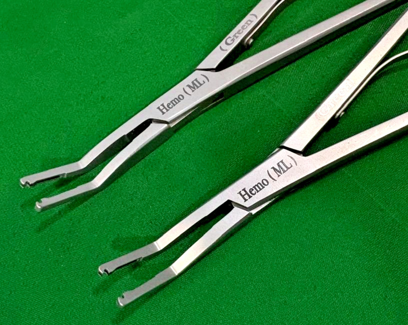 2pc Laparoscopic Open Surgery Hem-o-Lok Applier (ML) Green Reusable Instruments