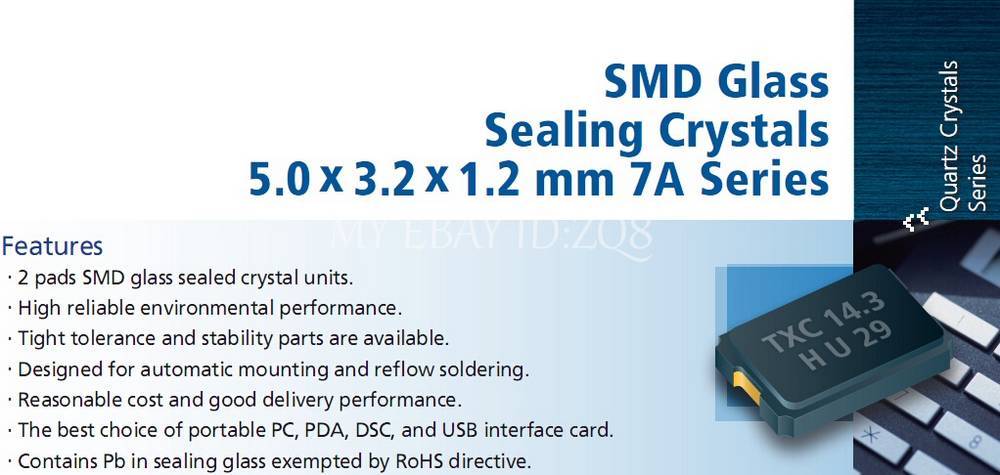 10PCS 8M 8MHz 8.000M 8.000MHz Passive Crystal 5032 SMD-2Pin 5mm×3.2mm