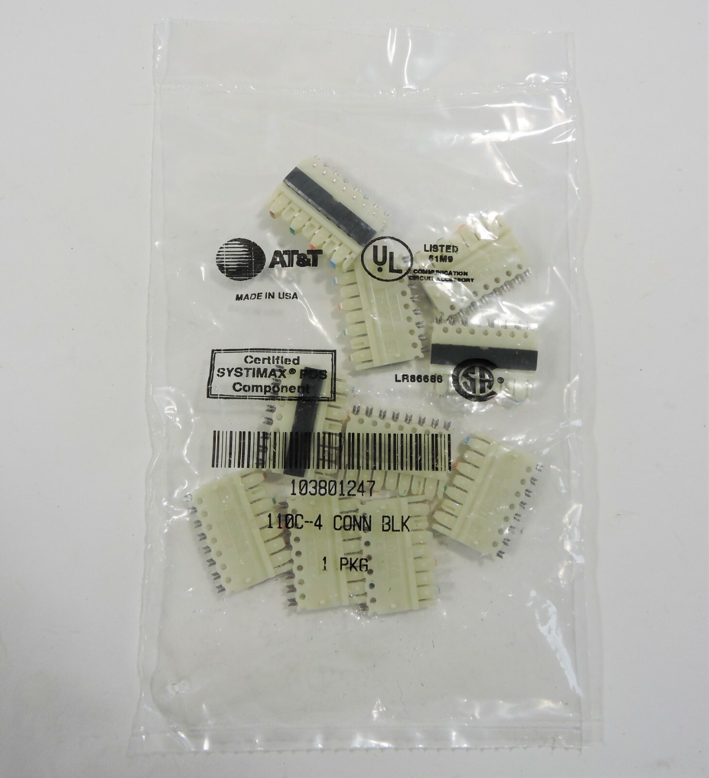 Systimax PDS Component 10 pcs/pkg 110C-4 CONN BLK