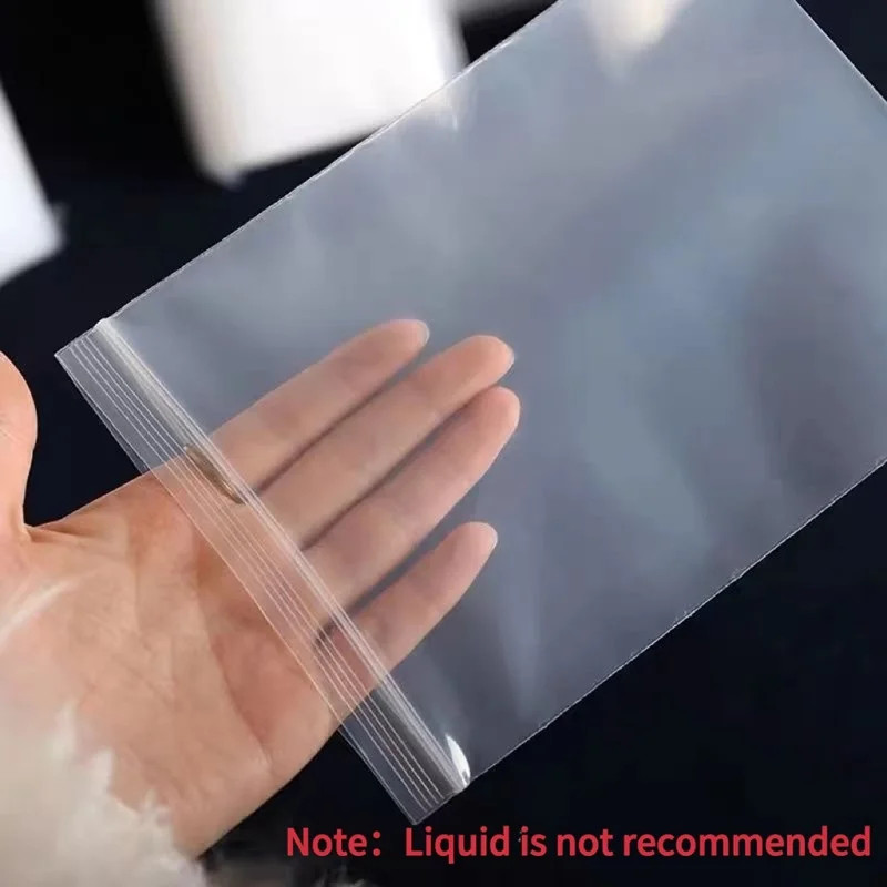 100Pcs/Lot Small Zip Lock Plastic Bags Transparent Bag Reclosable Vacuum Storage