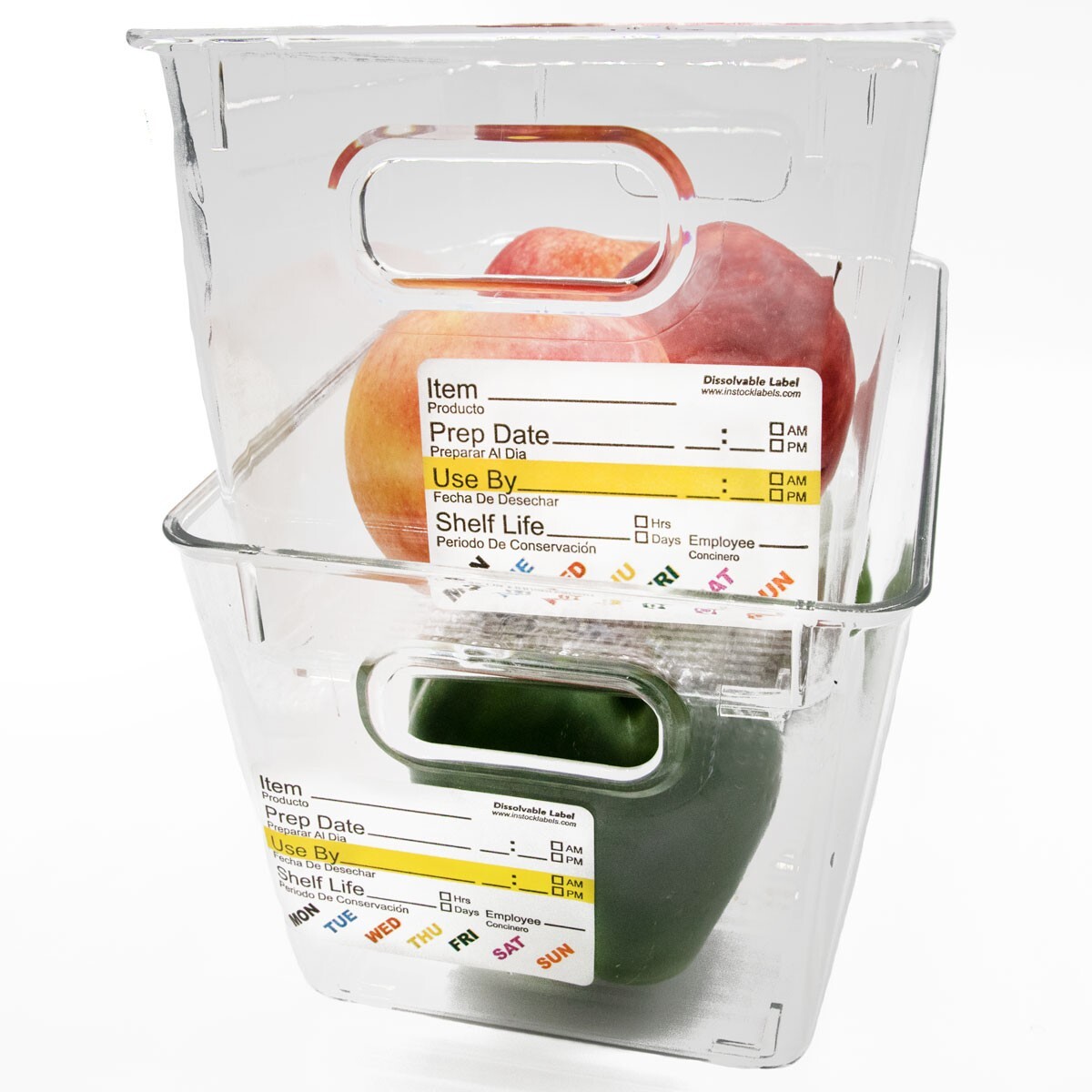 Dissolvable Food Rotation Prep Labels | 2 x 3″ Inch | 500 Pack
