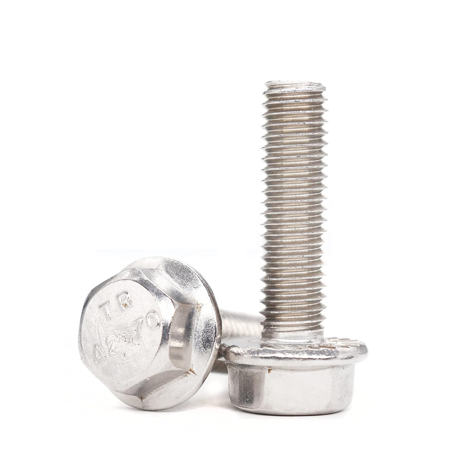 10Pcs M8-1.25 X 20Mm Flanged Hex Head Bolts Flange Hexagon Screws, Stainless Ste