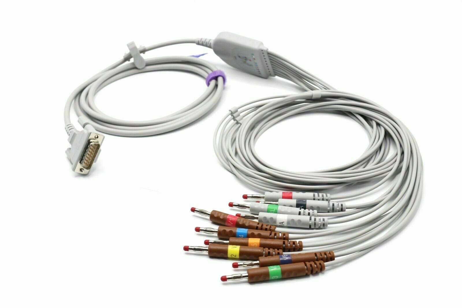 Welch Allyn 15 pin 10 Leads Banana EKG Cable Compatible – Same Day Shipping