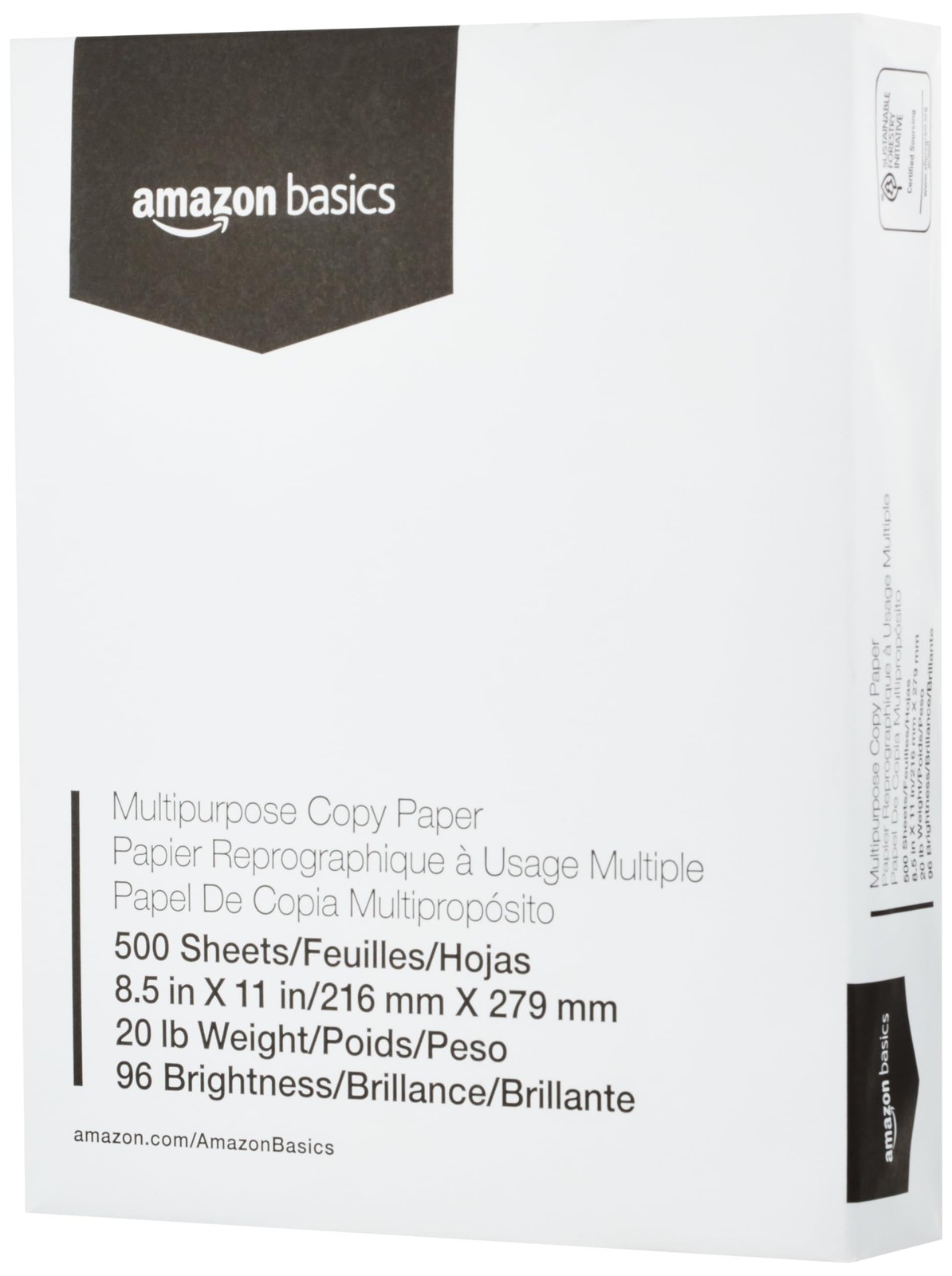 White Copy Printer Paper 8.5×11 Letter Ream 500 Sheets 20lb 96 Bright