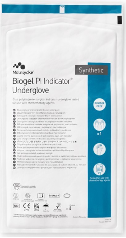 Molnlycke Biogel PI Indicator Underglove Size 8 Polyisoprene 41680 NEW 50 Pairs