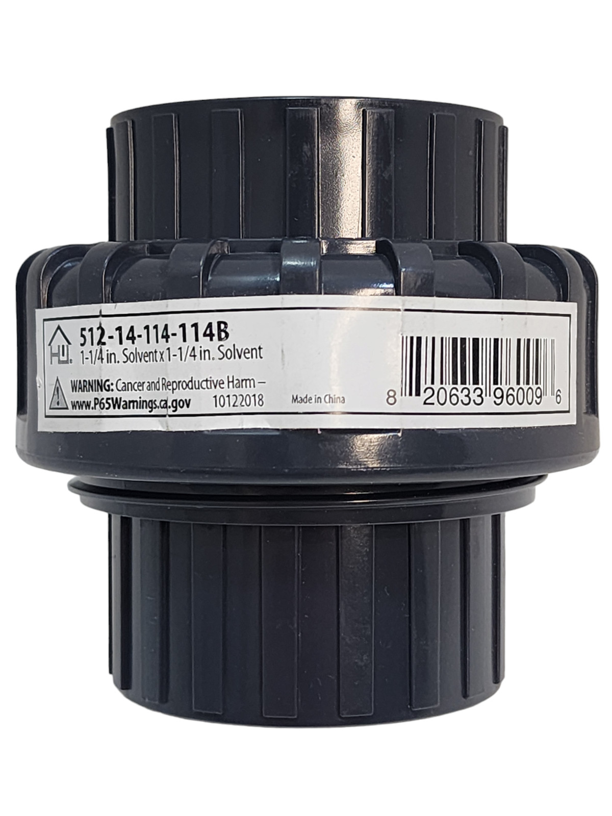 SCHEDULE 80 PVC UNION 1-1/4In. SOLVENT X 1-1/4In. SOLVENT 512-14-114-114B