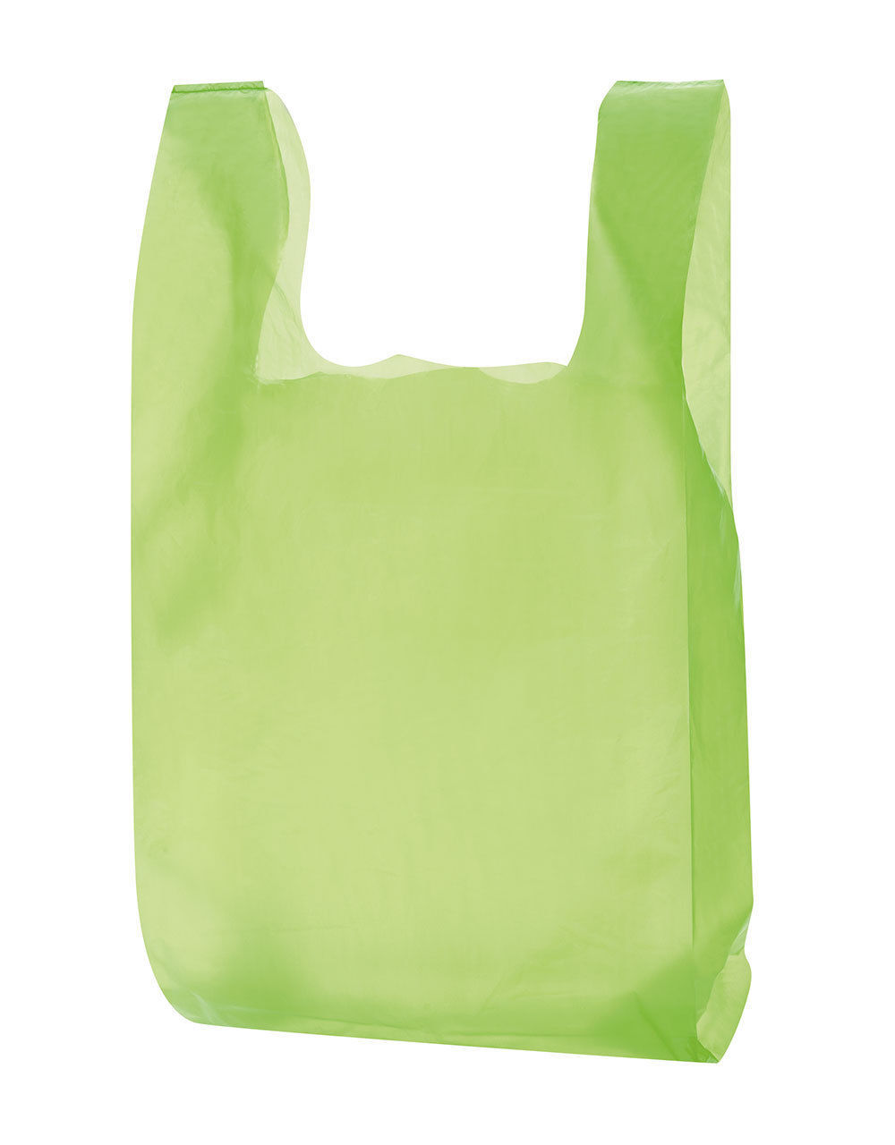 Lime Green Plastic T-Shirt Bags Case of 1,000 11 ½” x 6″ x 21″ Shopping