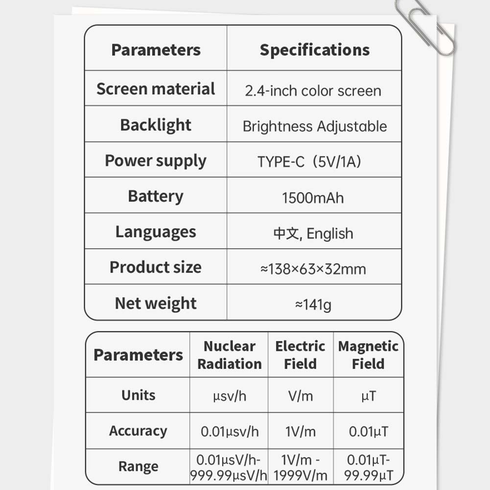 Real Time Measurement GC03 Radiation Detector with Visual and Vibration Alerts