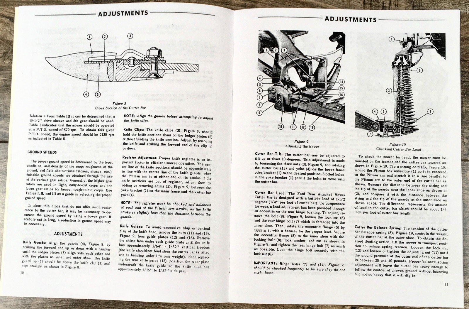 Ford Series 501 Rear Attached Mower Operators Owners Parts Manual Set Bar Sickle