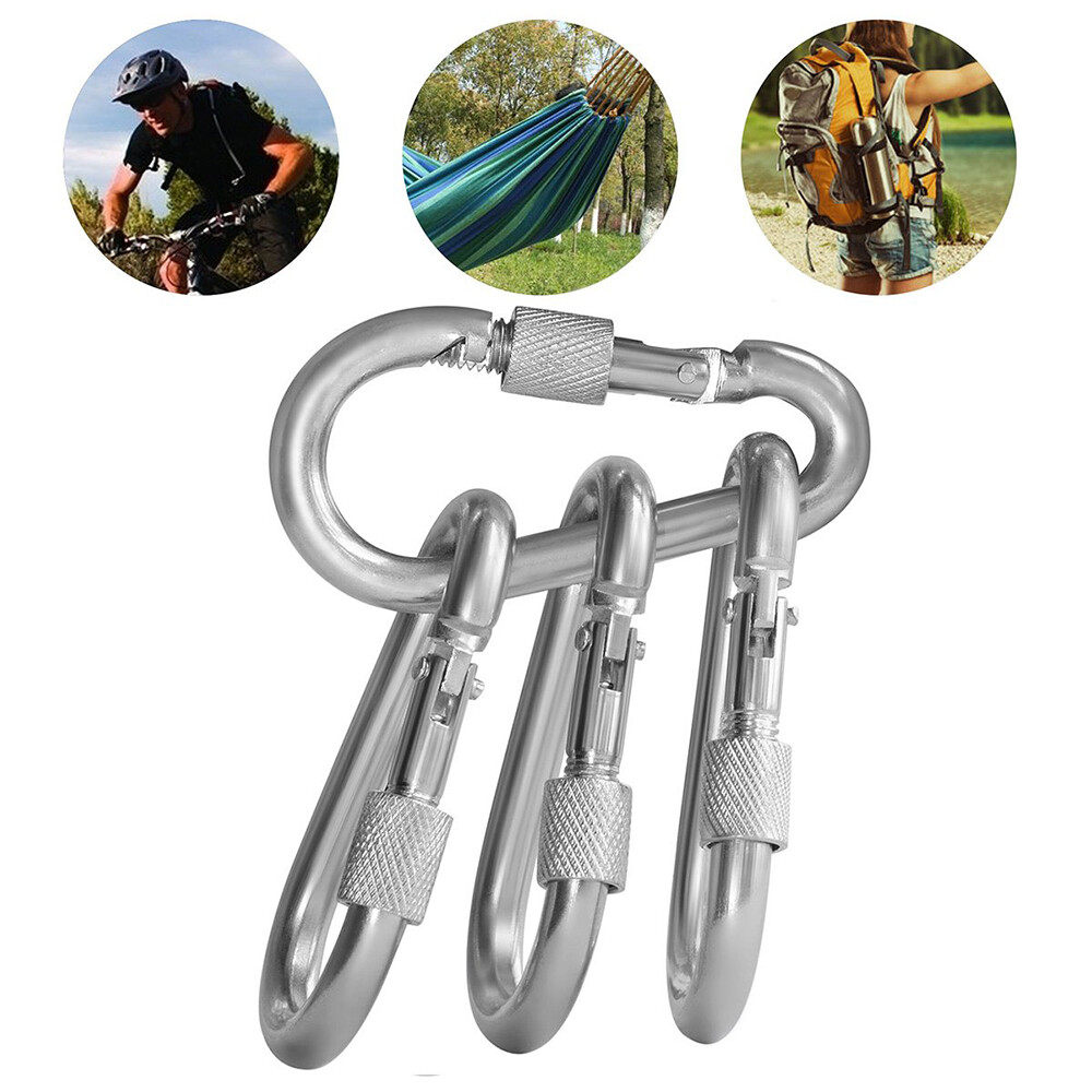 Small & Large CARABINER CLIP – HARDWARE Stainless Steel – WILL NOT RUST OUTDOORS