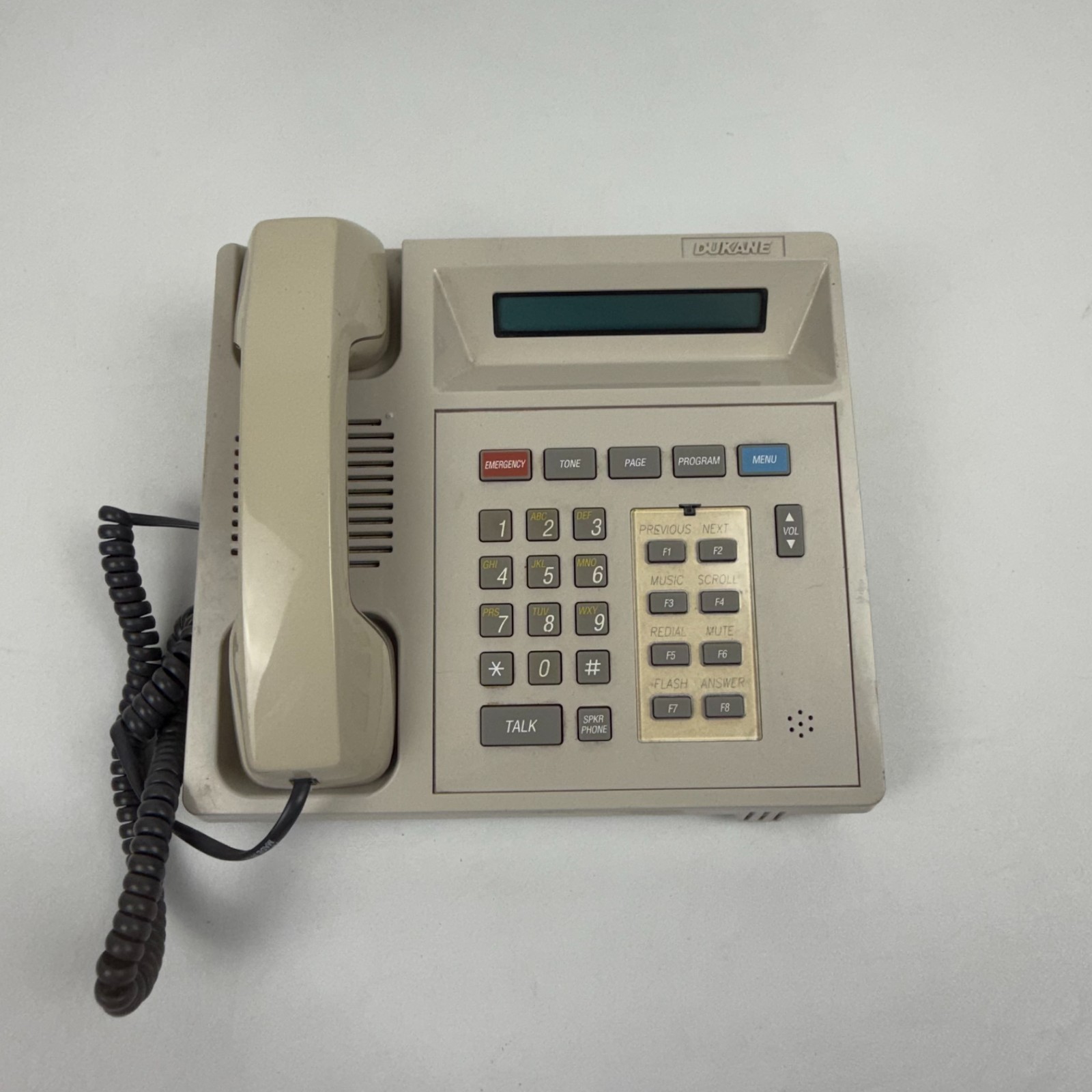 Dukane 7A1110 Administrative Telephone School Intercom Console LCD w/ Handset