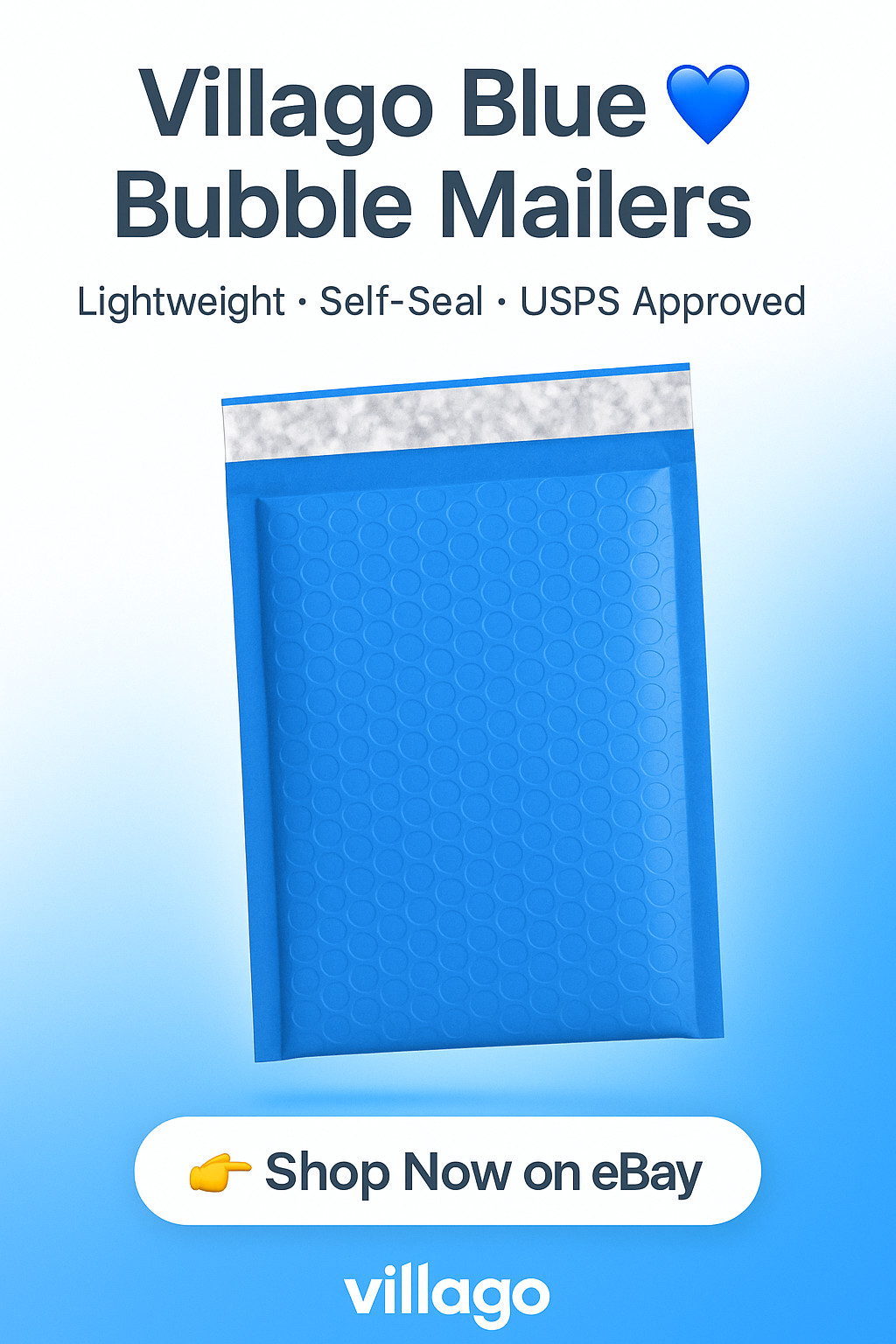 4×8 Bubble Mailers Poly Padded Envelopes Self Seal Shipping Pack Blue