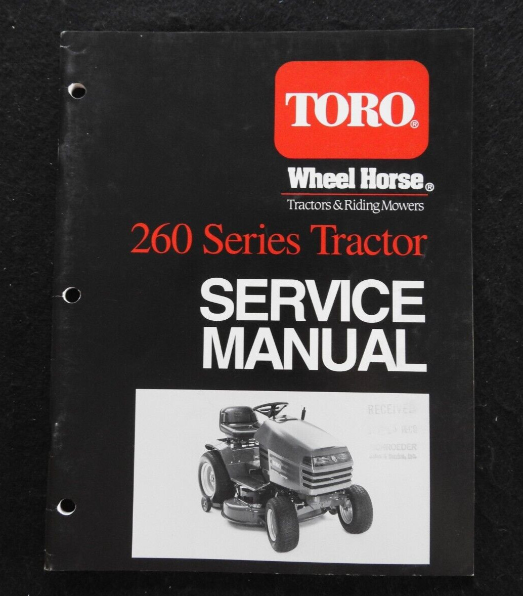1990’s TORO WHEEL HORSE 260 SERIES LAWN TRACTOR SERVICE REPAIR MANUAL MINTY