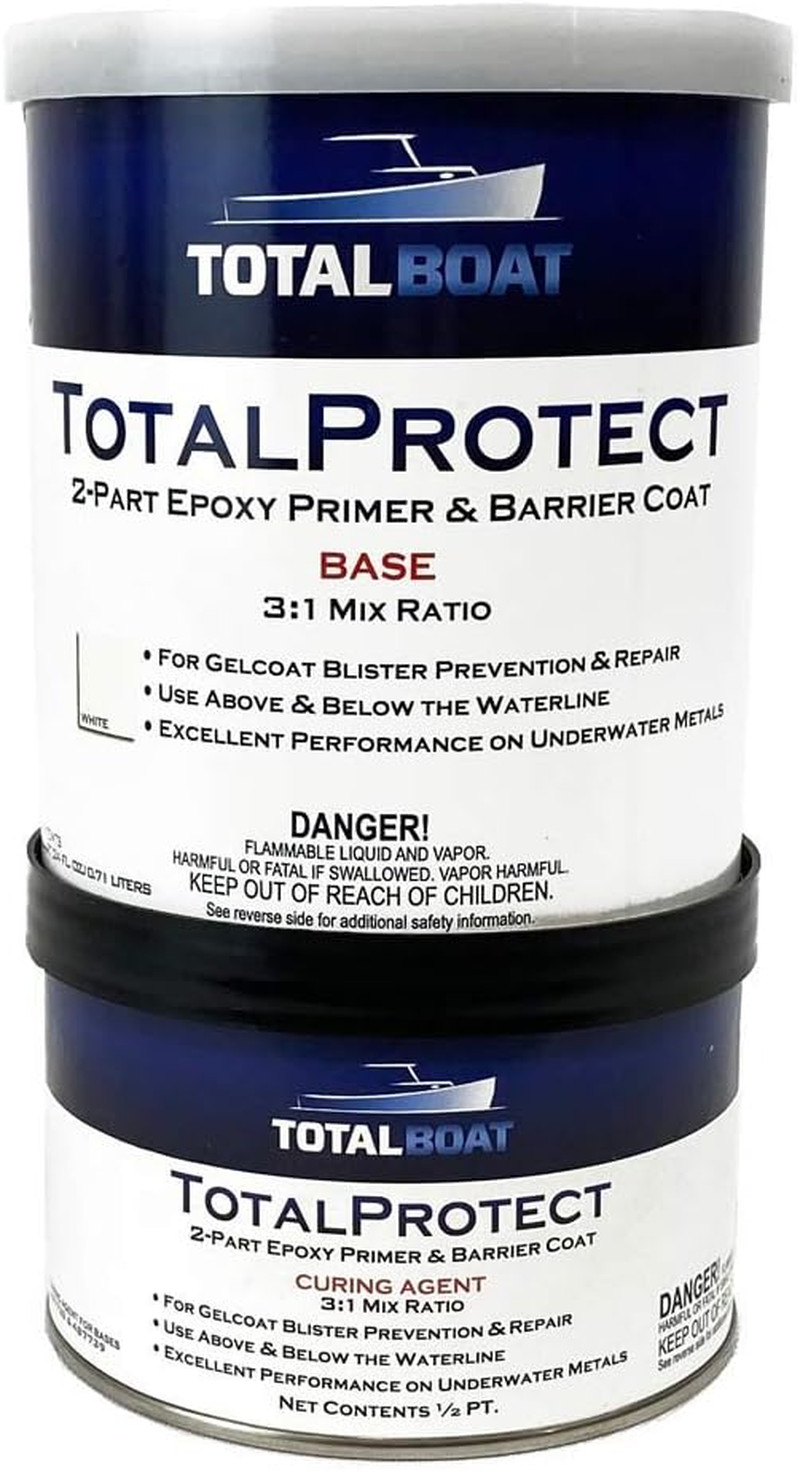 TotalBoat Protect Epoxy Barrier Coat System (White, Quart) Base and Curing Agent