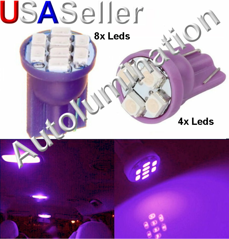 T10 192 194 168 UV Ultra Violet Purple Black Light LED speedometer license Pink