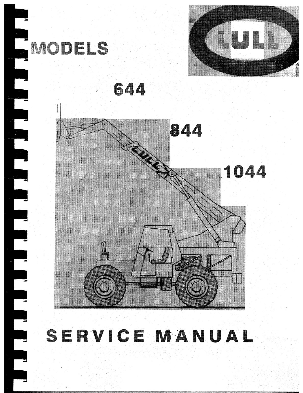 644 844 1044 1997 Forklift Workshop Manual Fits LULL 644 844 1044