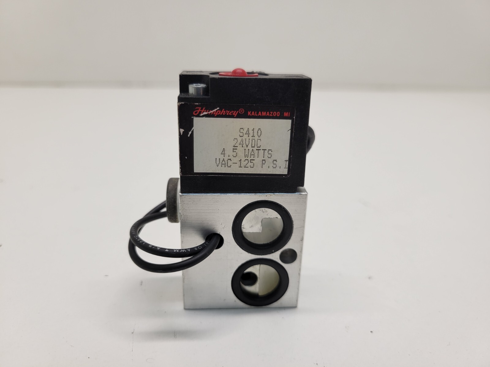 GOOD USED! HUMPHREY 24VDC 4.5W 125VAC PSI SOLENOID VALVE S410