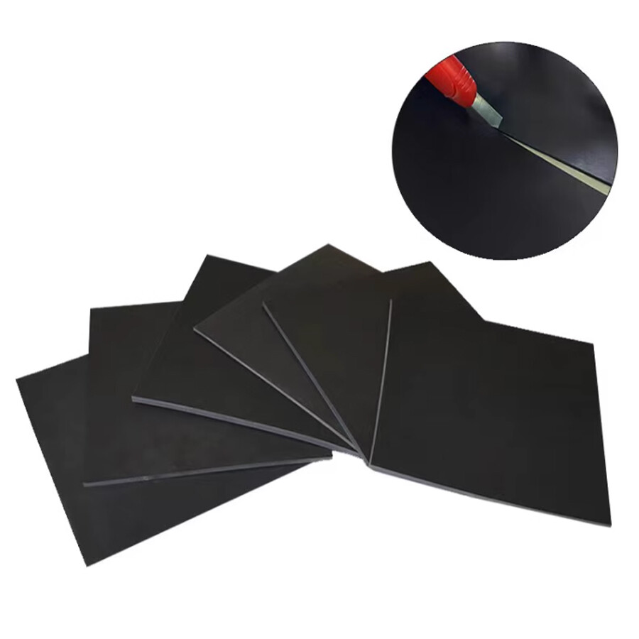 Black Fluorine Rubber Sheet Plate Square Flexible Gasket Thick 1mm-5mm High Temp