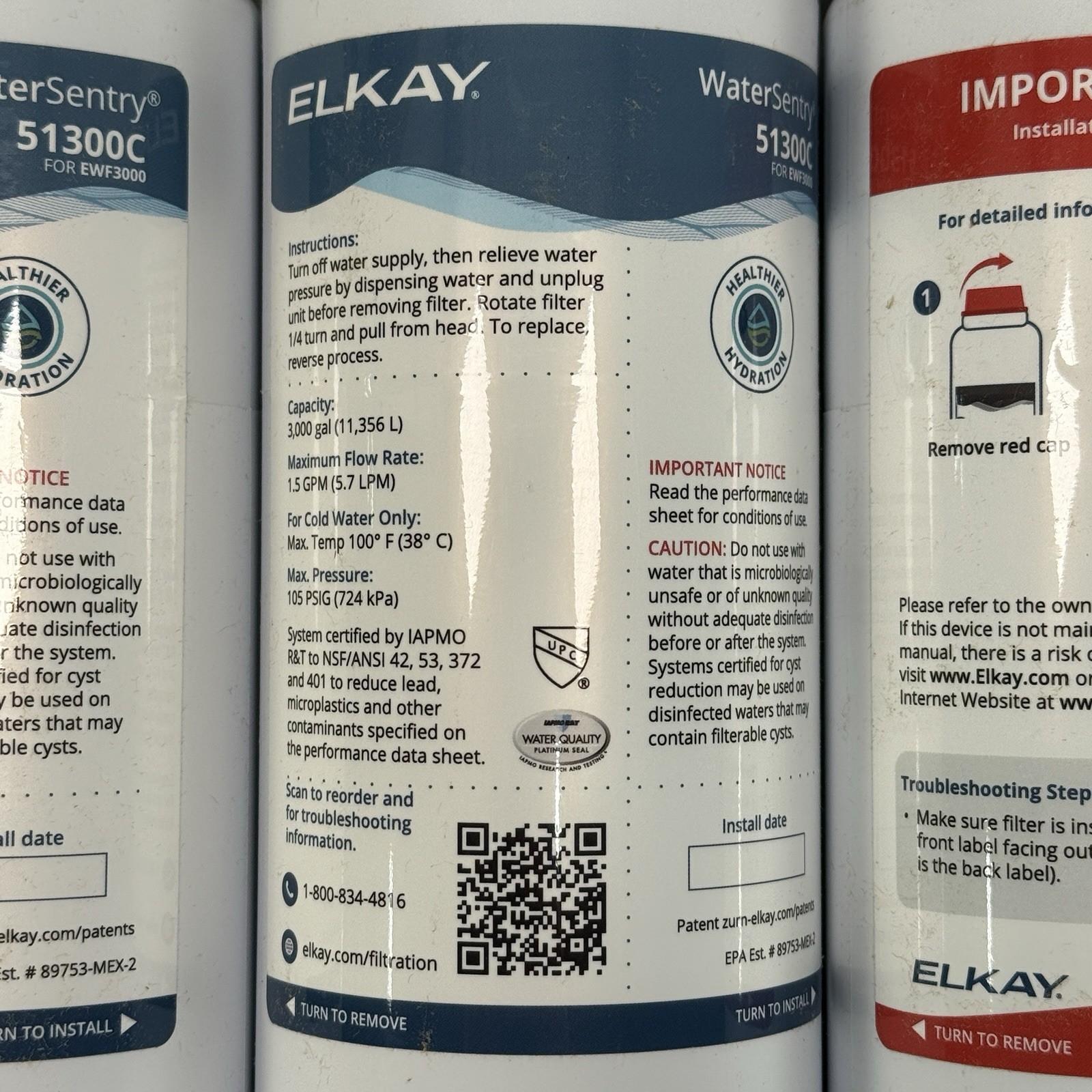 Elkay Genuine WaterSentry 51300C Lead + Microplastics Filters (12-Pack)