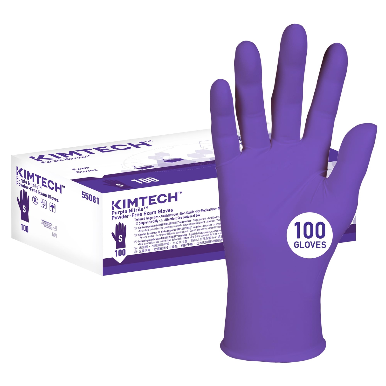Kimberlyclark Safeskin Purple Nitrile Exam Gloves Small Purple Box Of 100