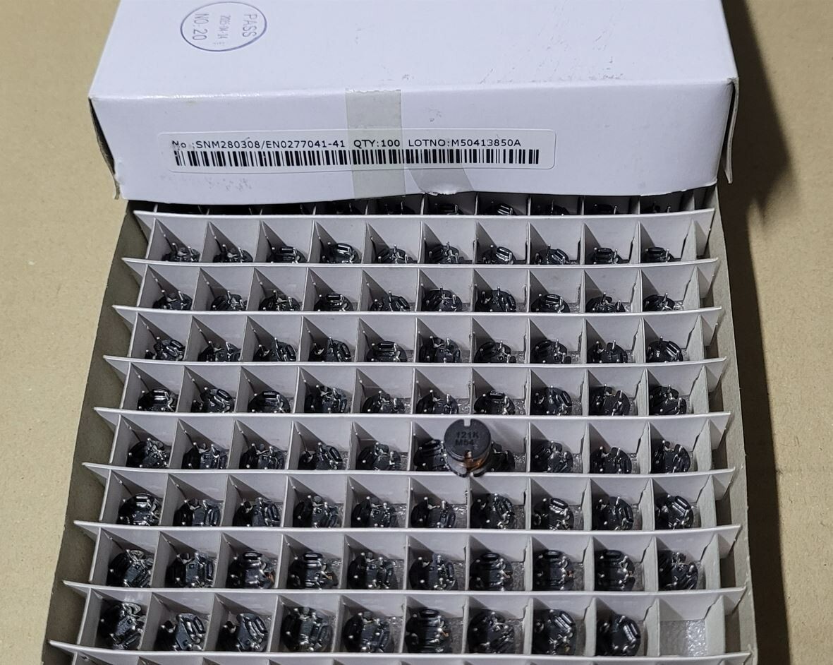 100pcs (full box) of RCH110NP-121K SUMIDA Power Inductors, Leaded 120uH 1.5A