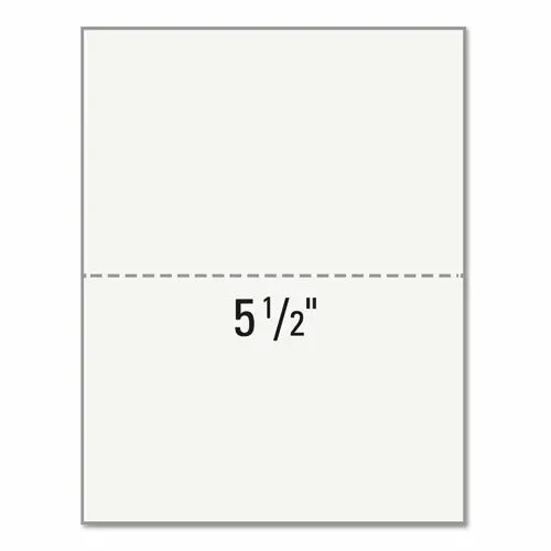 Alliance Perforated 5.5″ From Bottom Laser Cut 8.5″x11″ 92Bright 2500Sheets