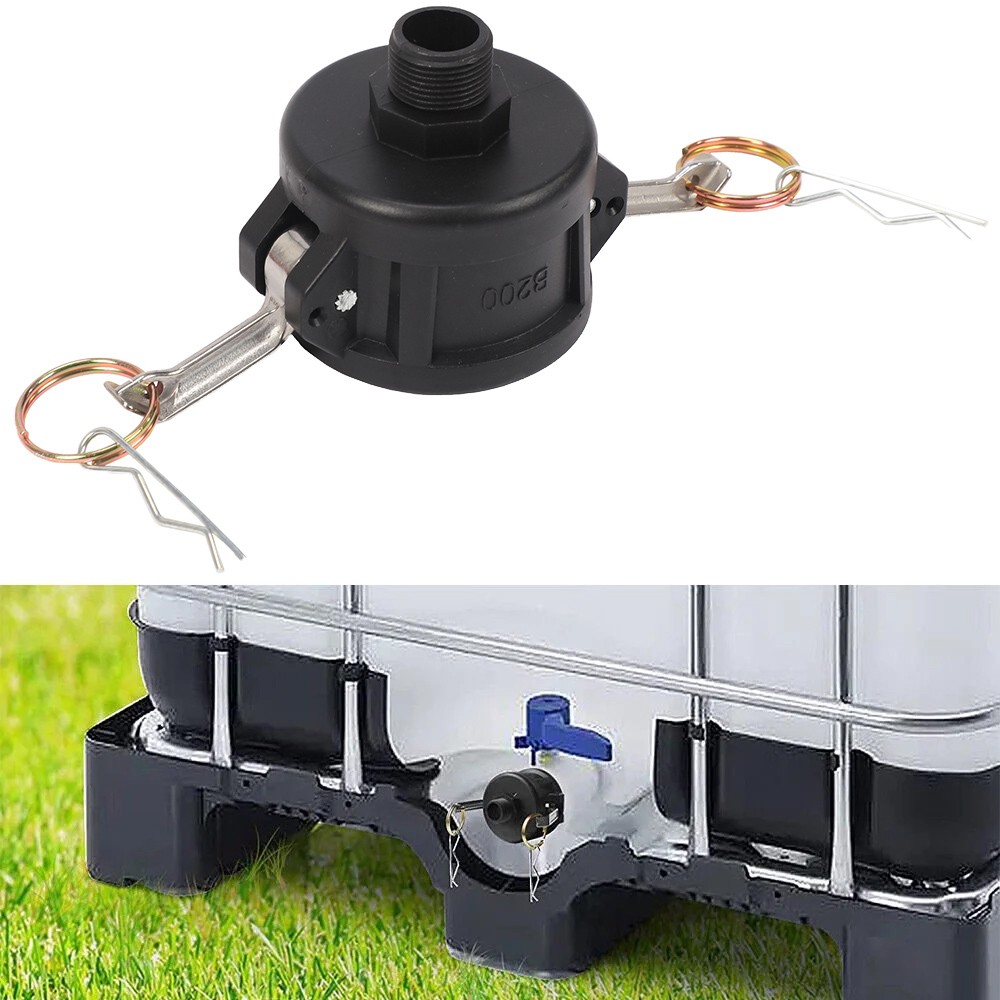 3/4″ Garden Hose 275 330 Gallon IBC Tote Water Tank Drain Adapter 2″ Cam Lock