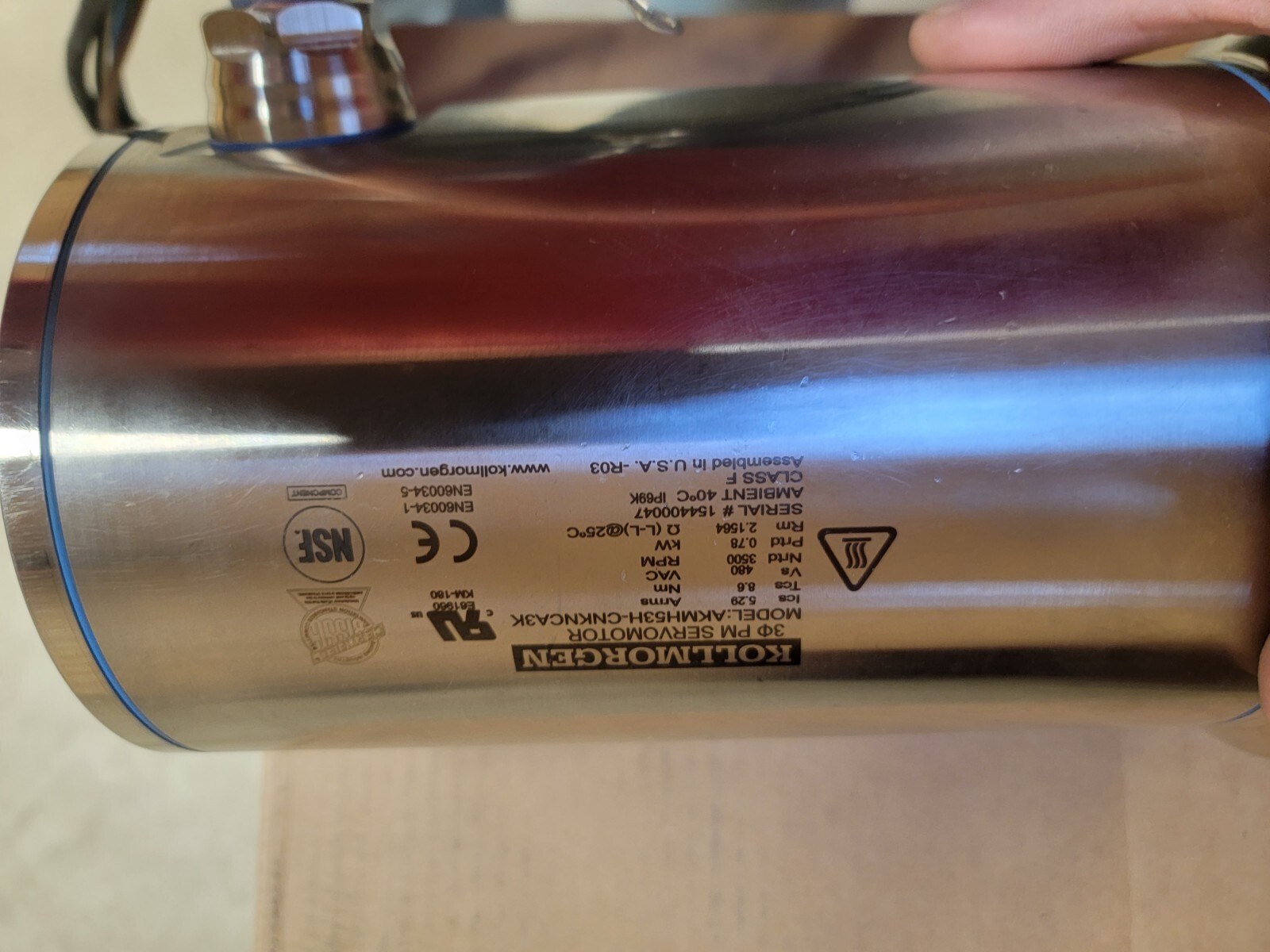 KOLLMORGEN AKMH53H-CNKNCA3K S/S SERVO MOTOR W/ TRUE PLANETARY GEARHEAD NEW