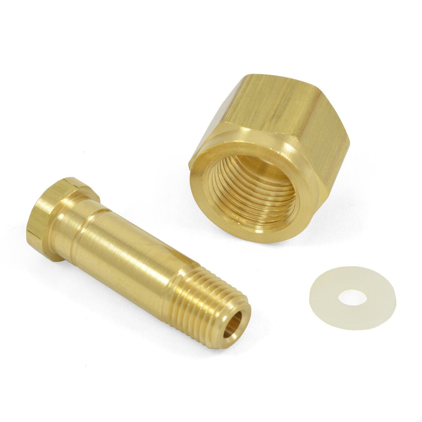 CGA-320 Nut & Nipple w/ Washer, CO2 Carbon Dioxide Regulator Fittings 1/4″ MNPT