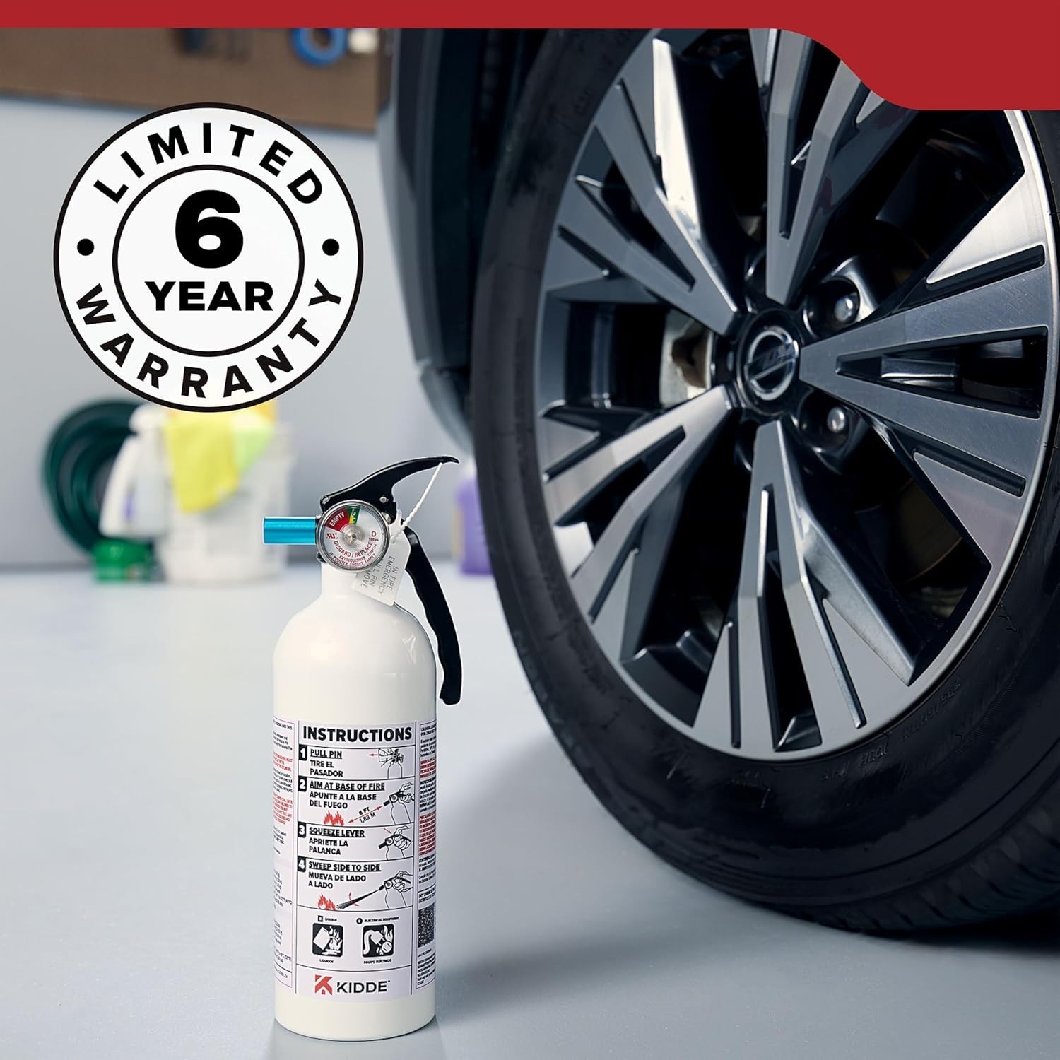 Auto 5 Fire Extinguisher for Cars & Trucks – Compact 2 lb. 5-B:C Protection