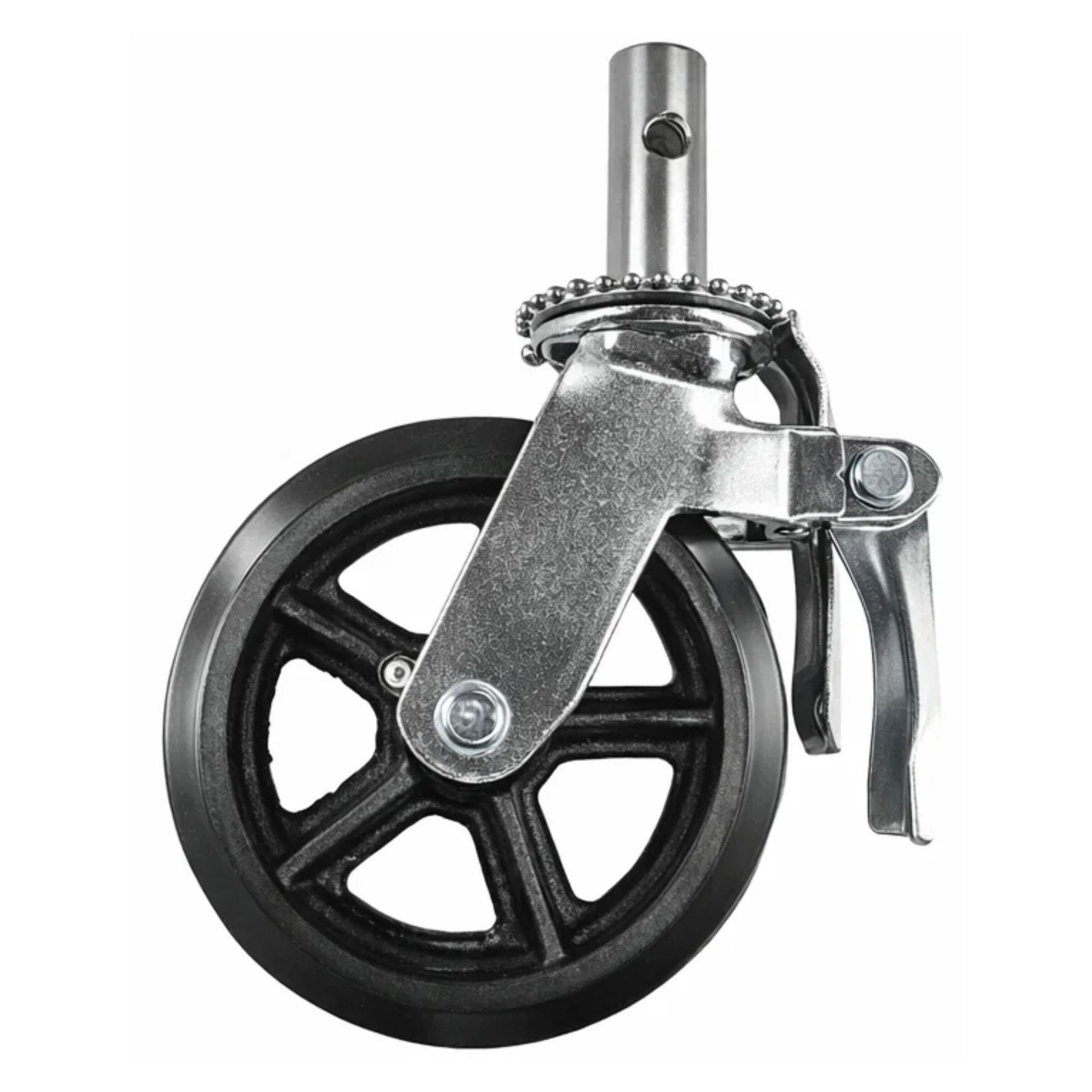 Scaffold Caster 8″ x 2″ Wheels w/ Locking Brakes 1-1/4″ Stem with Pin