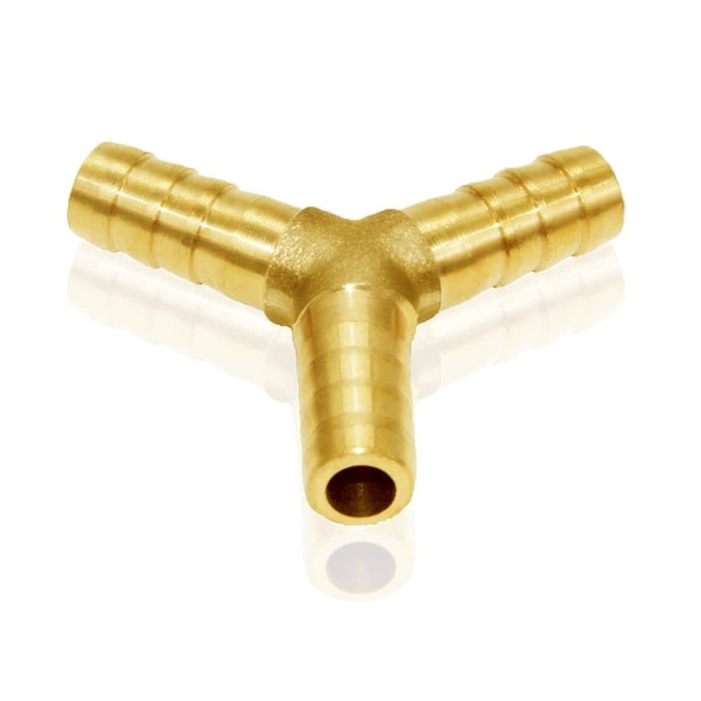 5/16″ Hose Barb Y Shaped 3 Way Union Fitting Intersection/Split Brass Water/F…