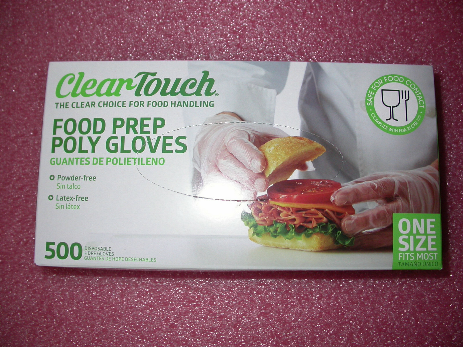 CLEAR TOUCH 500 FOOD PREP POLY GLOVES ONE SIZE FITS MOST BRAND NEW RETAIL BOX