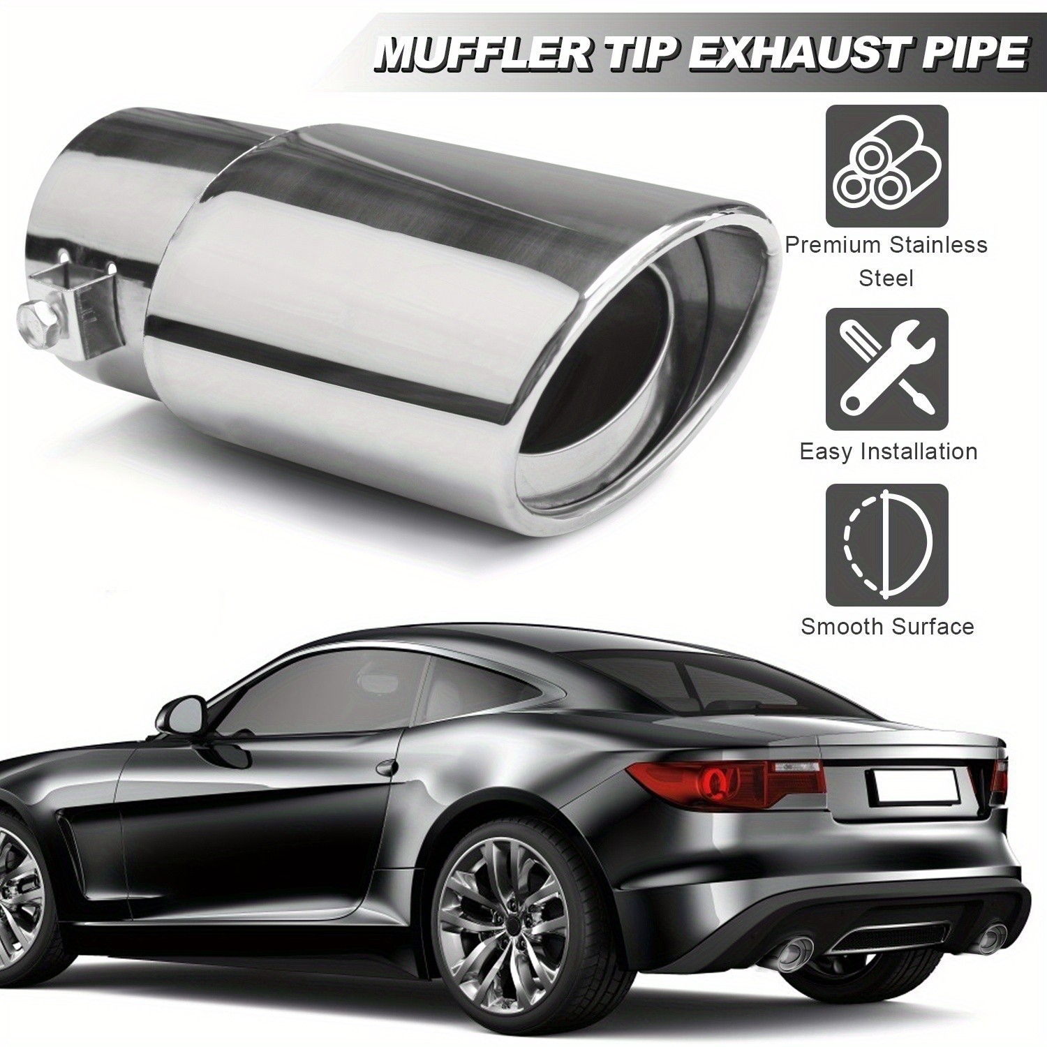 Durable Universal Easy-To-Install Stable Thickened Modified Car Exhaust Tail Tip