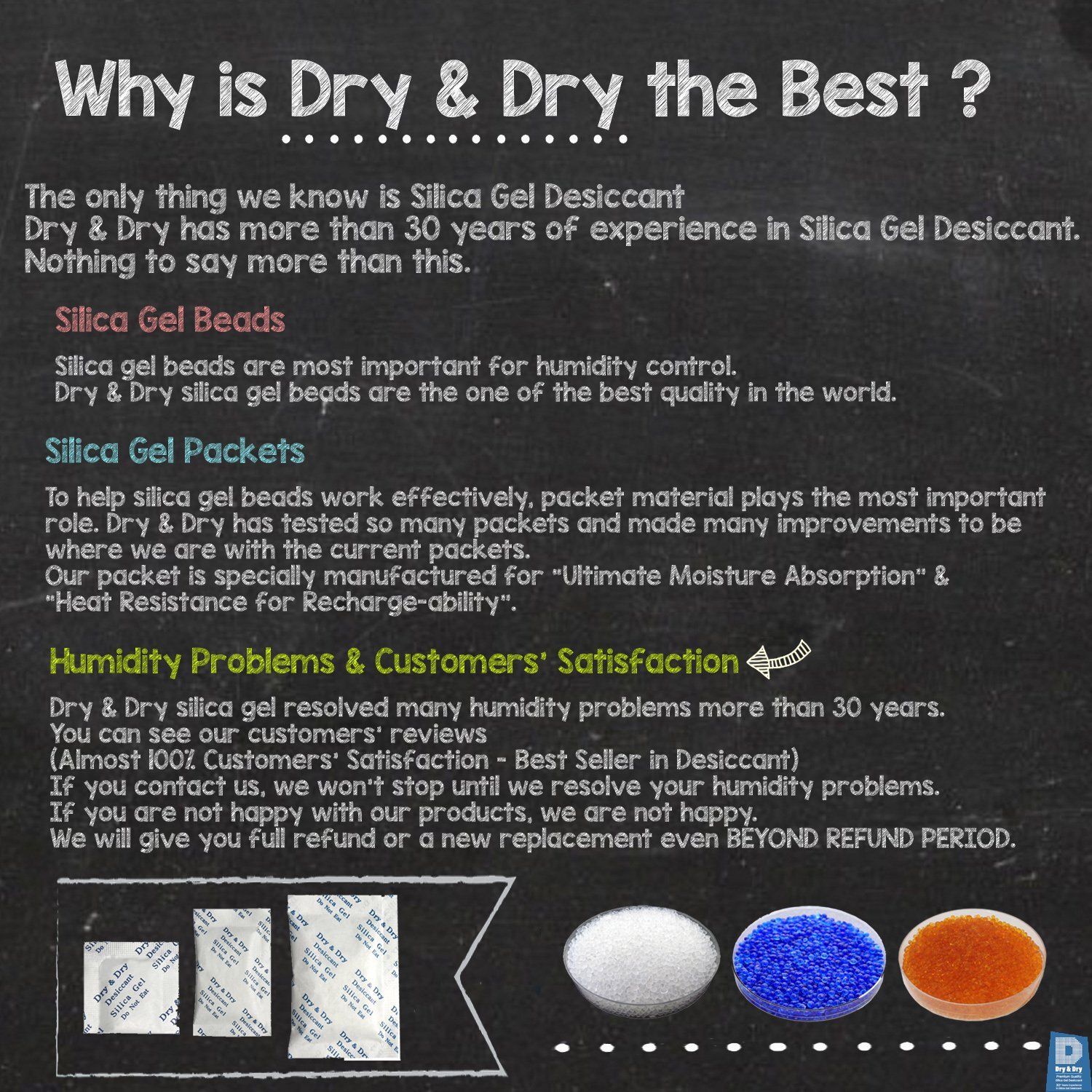 10 Pack 30 Gram Dry&Dry Silica Gel Packets Desiccant Dehumidifier Storage