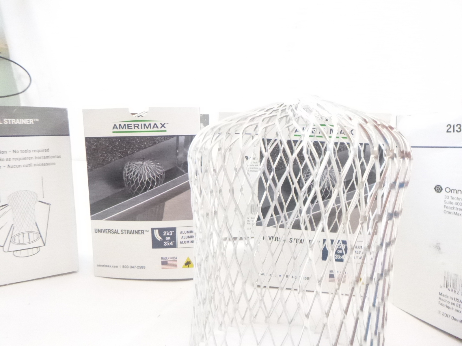 5 Pack Amerimax 3.5 in. W x 3.5 in. L Gray Aluminum Gutter Strainer