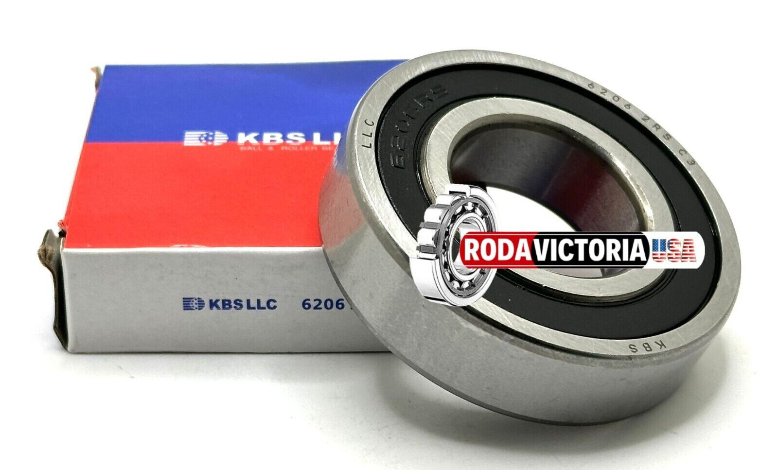 KBS 6206 2RS C3 DEEP GROOVE BALL BEARING, RUBBER SEALED 30x62x16 mm
