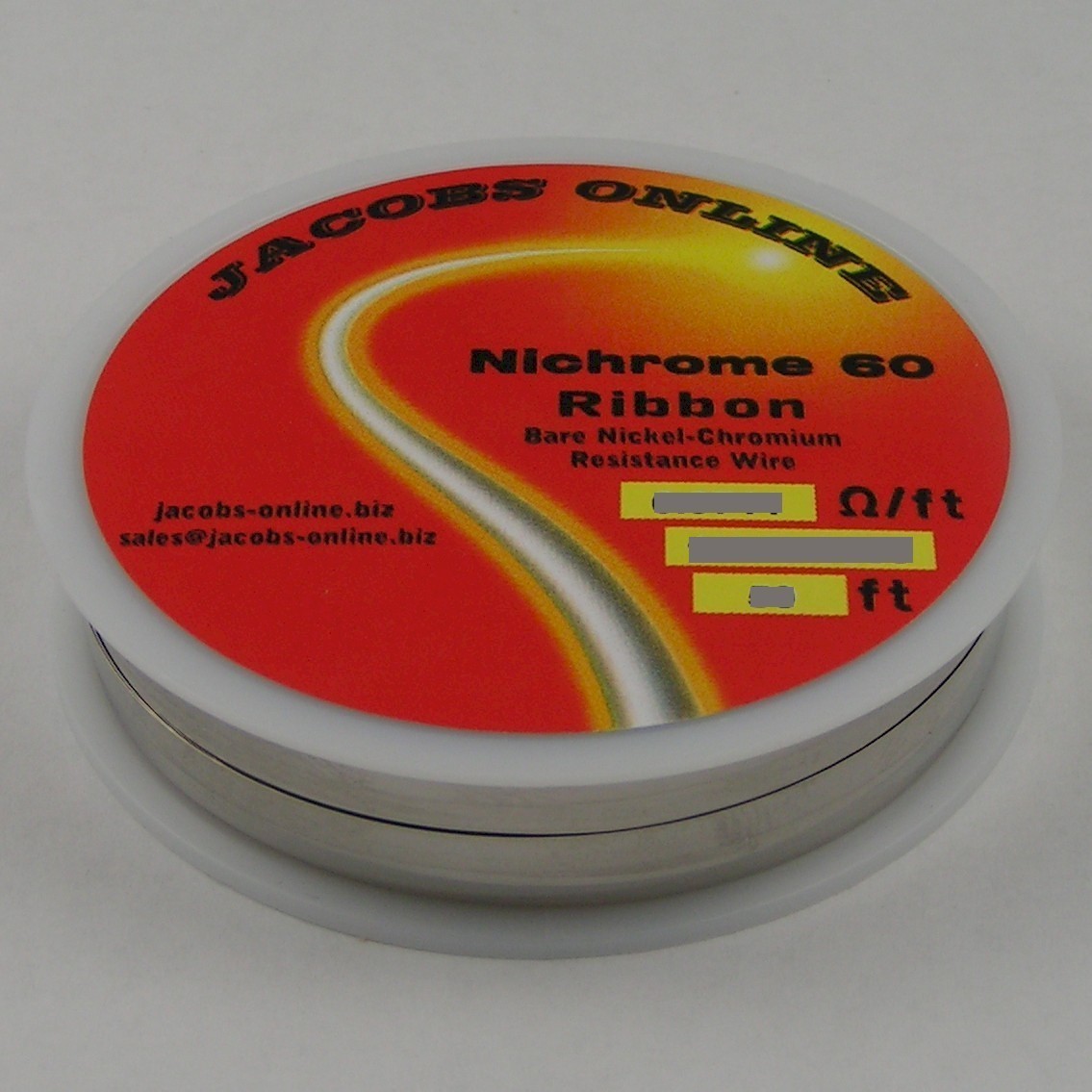 Nichrome 60 ribbon (flat) wire 1/16″ X 0.004″, 2.517 ohms/ft, 25 ft spool