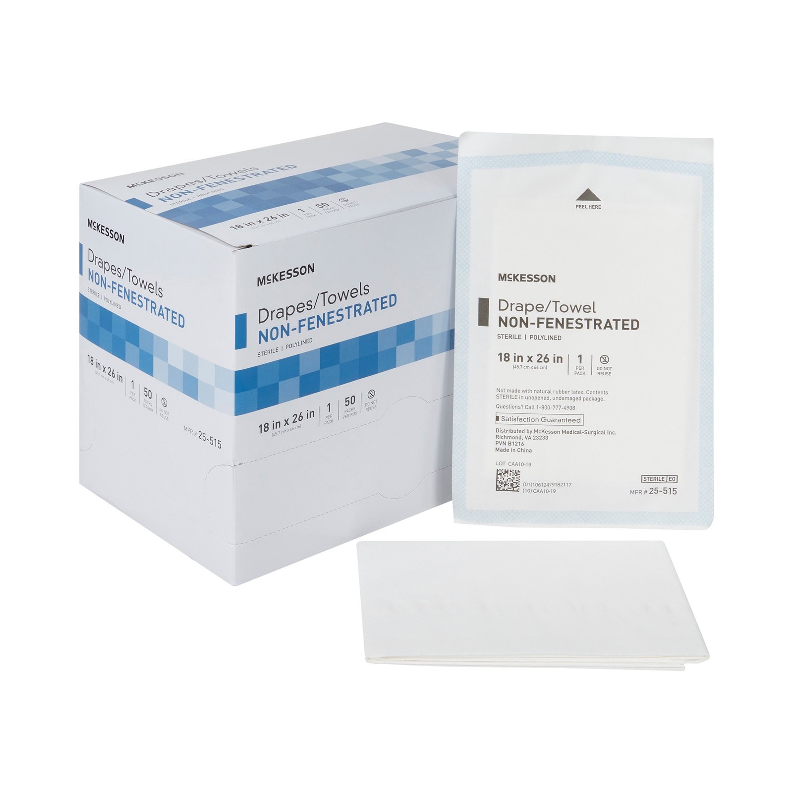 McKesson General Purpose Drape White 50 Ct
