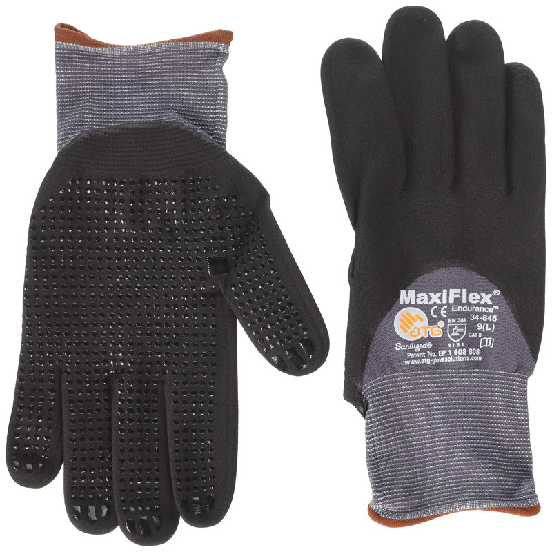 Atg 34-845/L Maxiflex Endurance Nylon Micro-Foam Nitrile 3/4 Grip Gloves Large