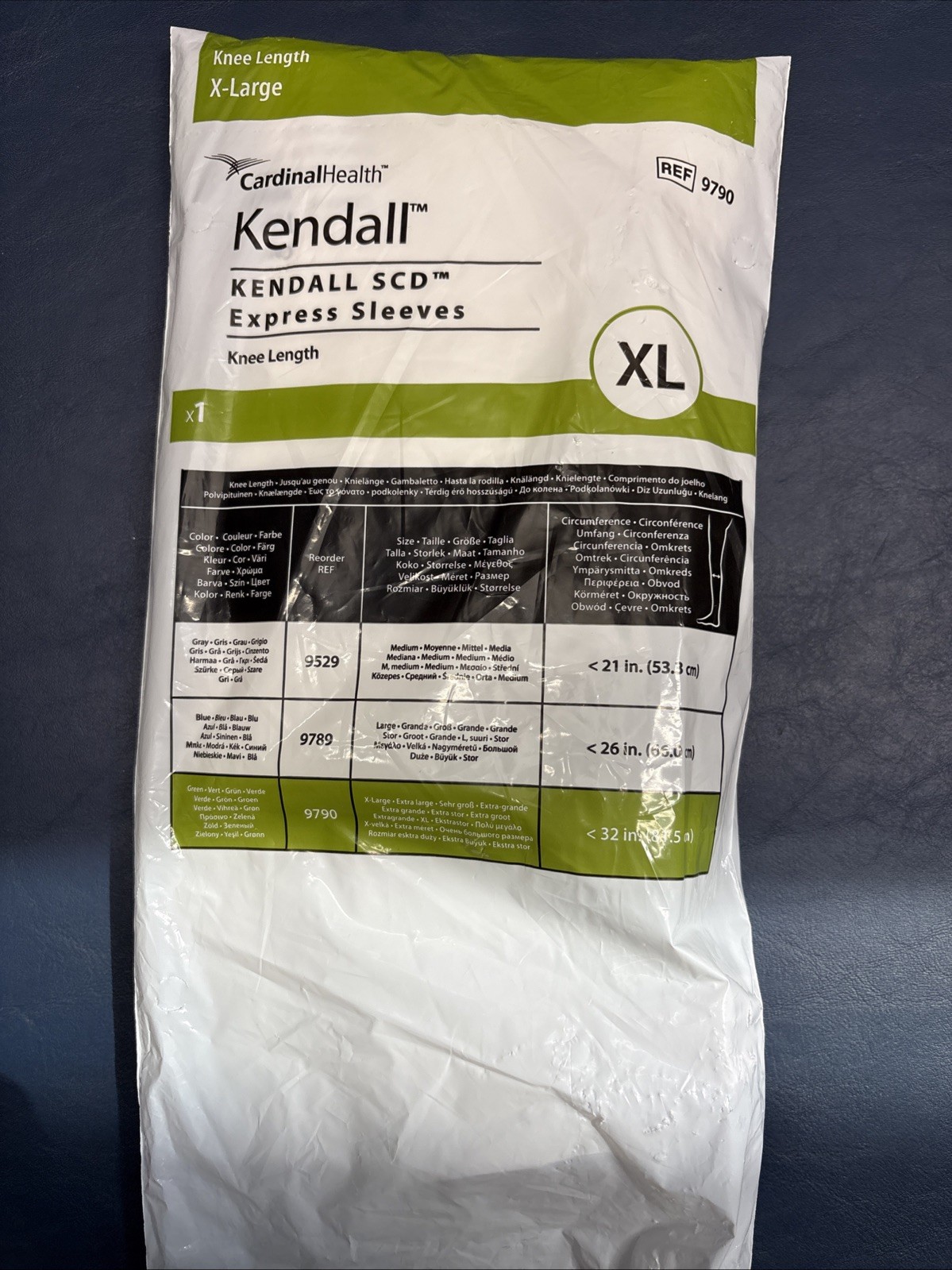 Cardinal Health Kendall SCD Express Sleeves XL REF 9790 – EXP 2030