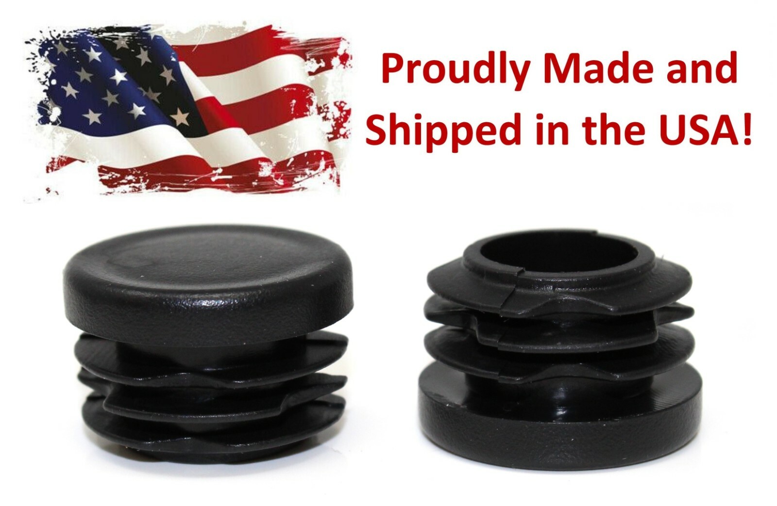 Black 1″ Round Tubing Plastic Hole Plug End Cap, 1 Inch OD Tube Pipe Cover