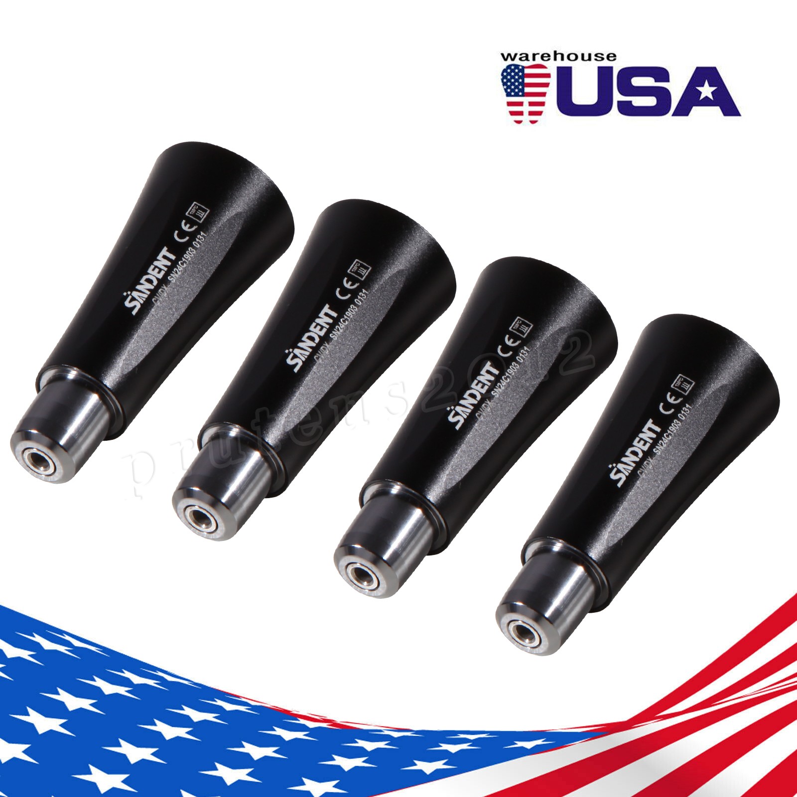 1-10 Dental Hygiene Prophy Handpiece 4:1 Nose Cone 360° Swivel sandent Black