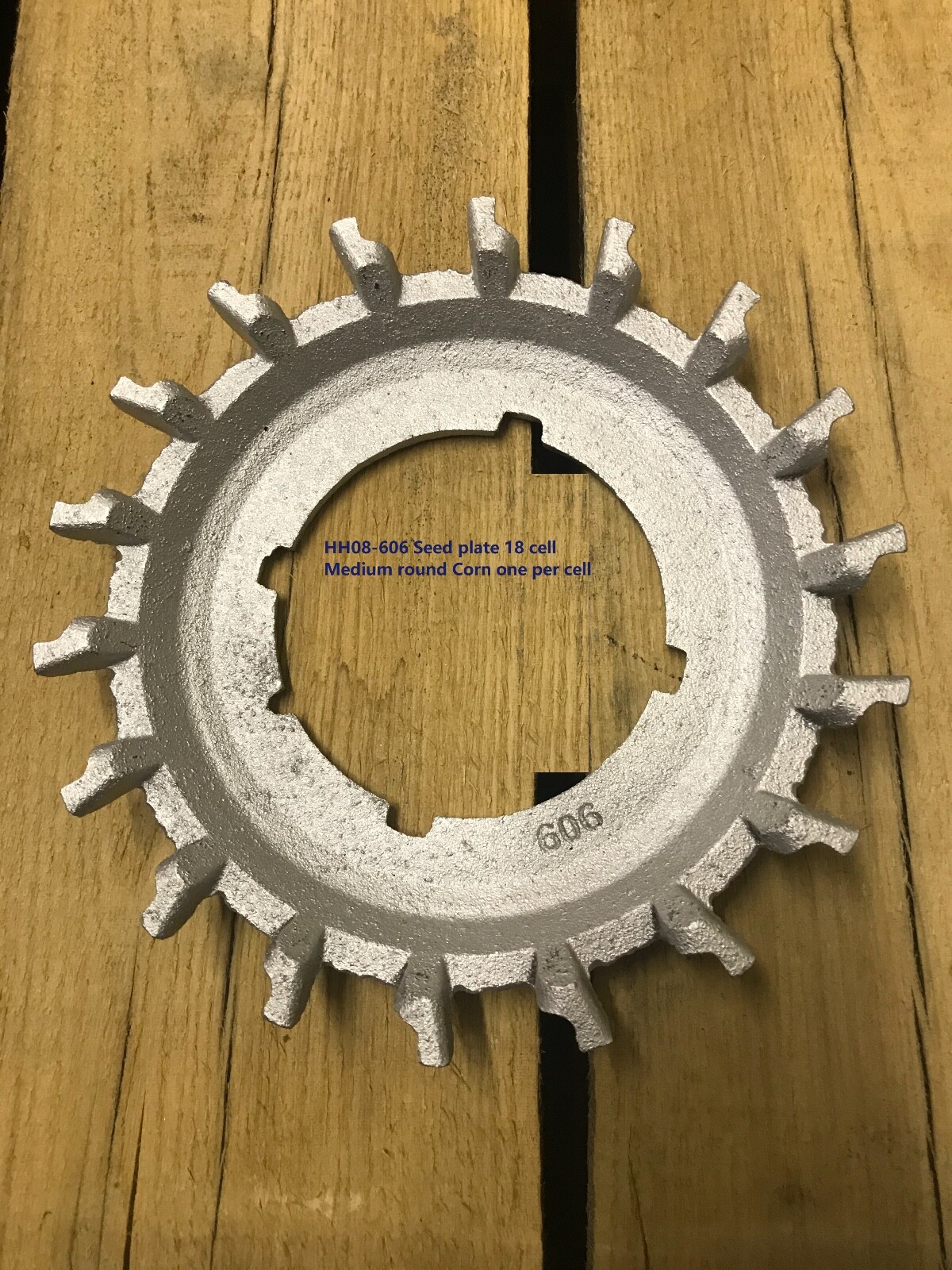 12MX Cole Planter HH08-606 Corn 18 Cells Seed Plate