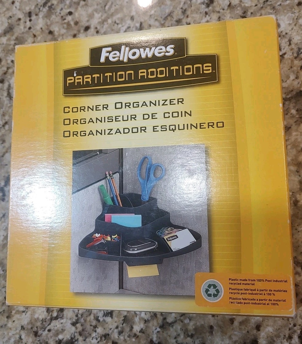 Fellowes Office Desk Organizer 8 Compartments Corner Partition Additions Cubicle