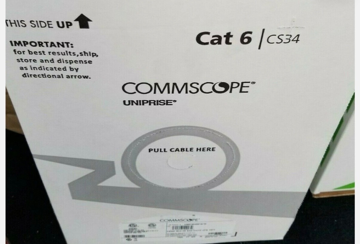 Commscope Uniprise Solutions Cat6 CMP Blue Plenum 1000ft CS34P 874019914/ 10